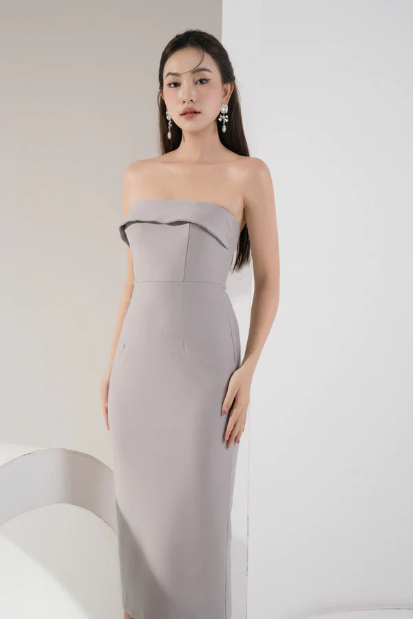 Sophia Midi Dress - Grey