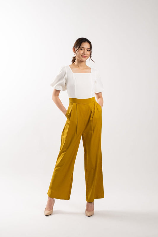 Cadence Two Tone Jumpsuit (White)