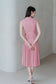 Amber Waistcoat Pleated Dress - Barbie Pink