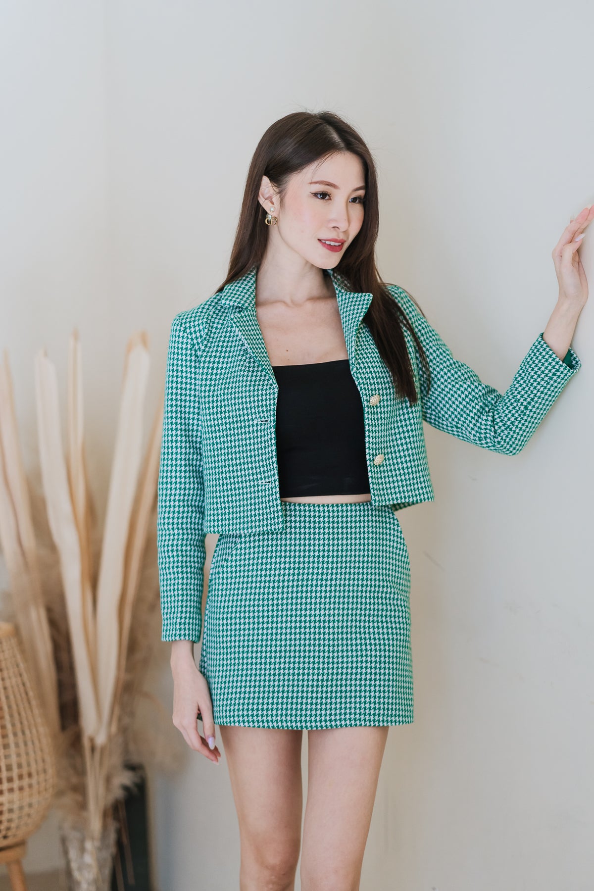 Houndstooth Set Wear - Green