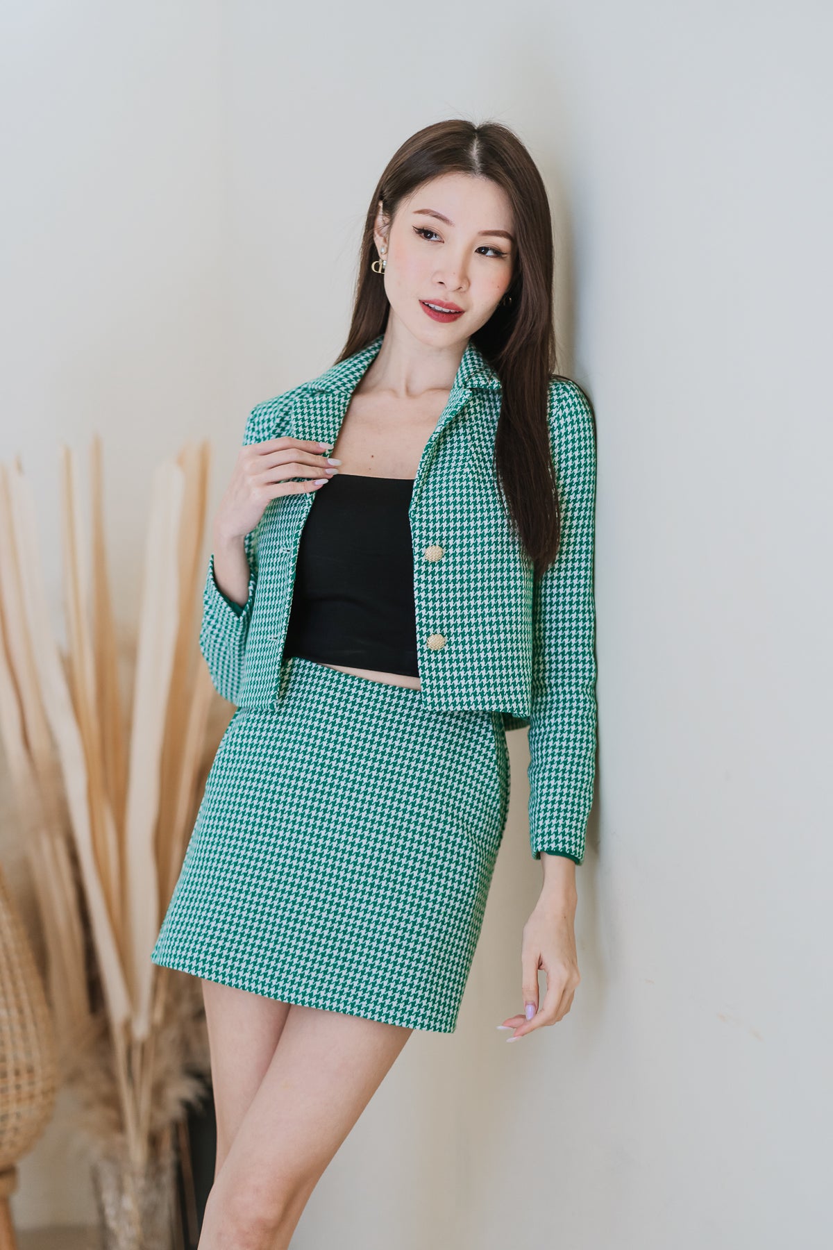 Houndstooth Set Wear - Green