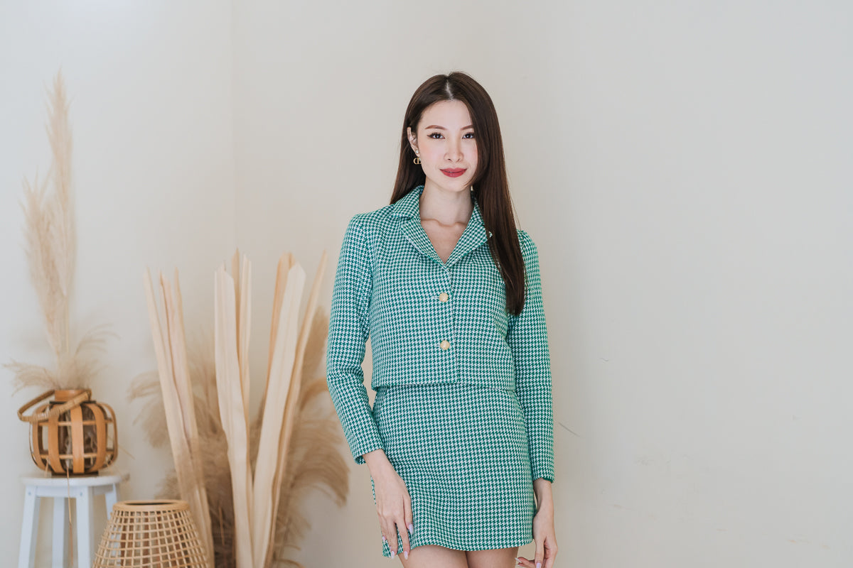 Houndstooth Set Wear - Green