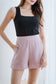 Analisse Tweed Highwaist Shorts - Pink