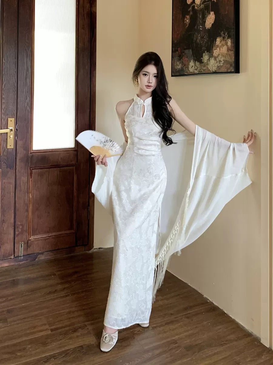 Cascading Lotus Qipao