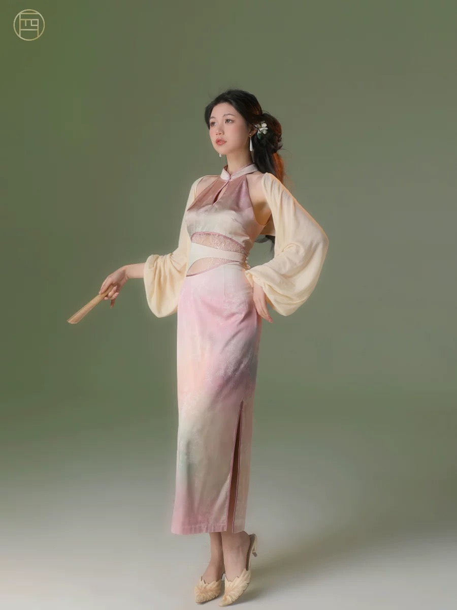 Sunset Blossom Qipao