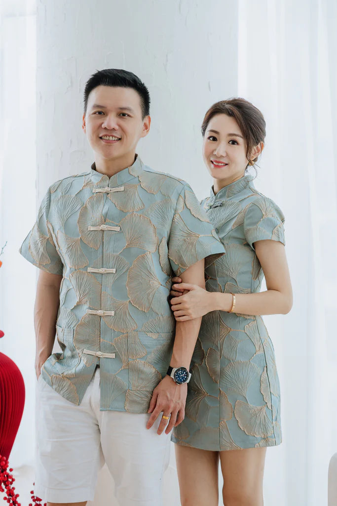 龙凤呈祥 Prosperity Cheongsam Dress - Golden Leaf