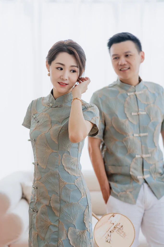 龙凤呈祥 Prosperity Cheongsam Dress - Golden Leaf