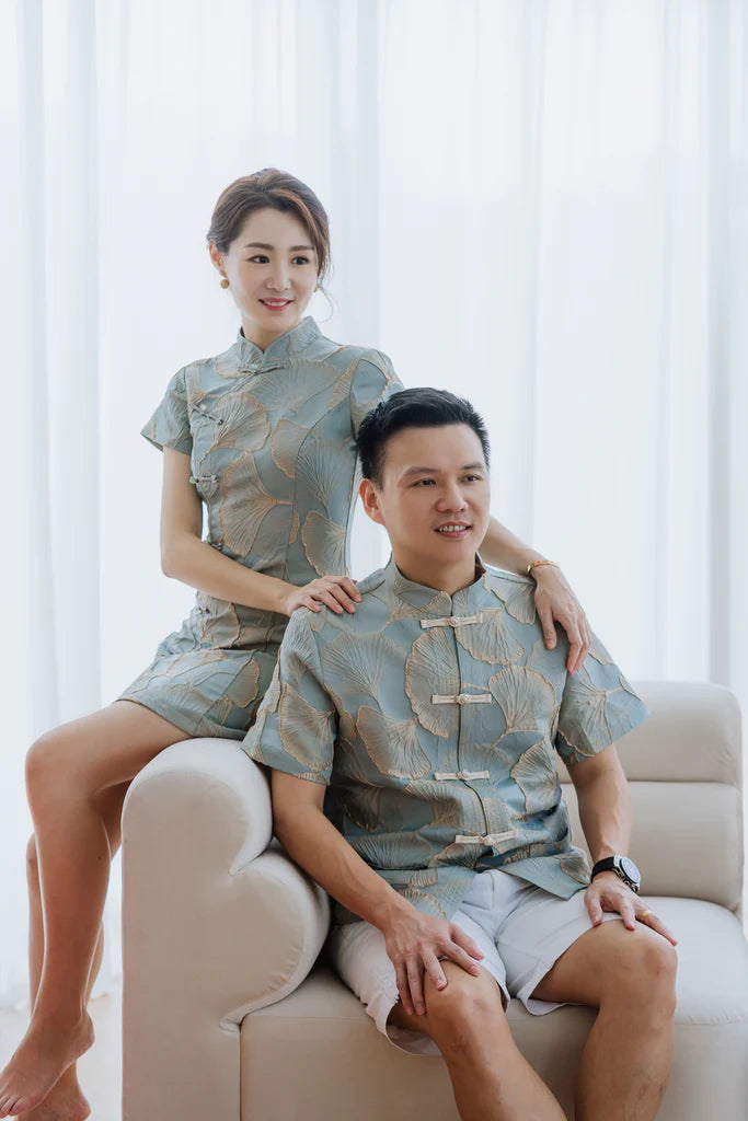 龙凤呈祥 Prosperity Cheongsam Dress - Golden Leaf