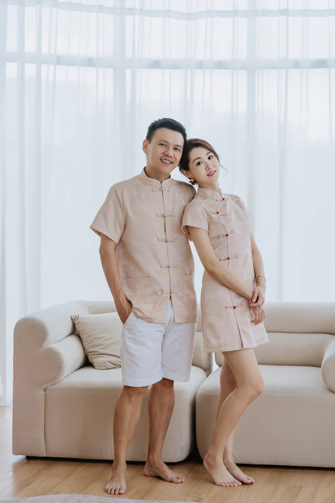 龙凤呈祥 Prosperity Cheongsam Dress - Rose Gold