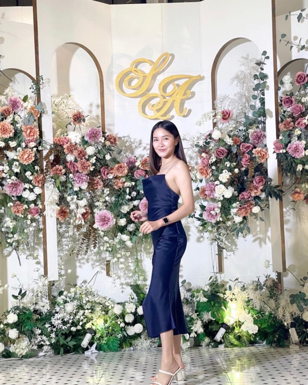 Hesperia 钻石吊带美人鱼连衣裙