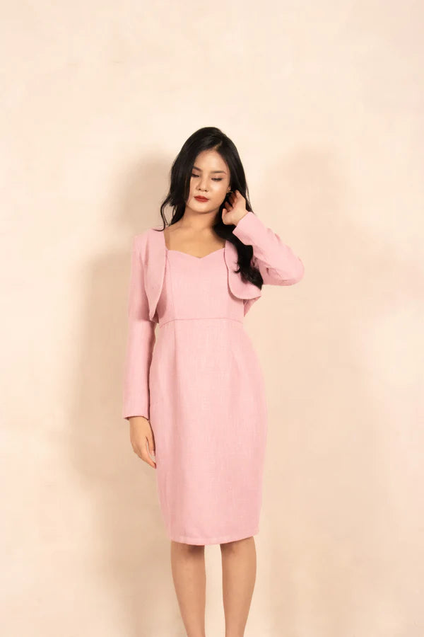 Gisellia Tweed Jacket in Pink