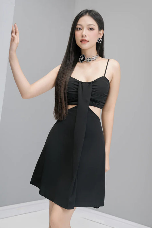 Kashlia Cut Out Dress - Black