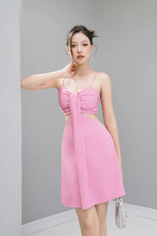 Kashlia Cut Out Dress - Pink