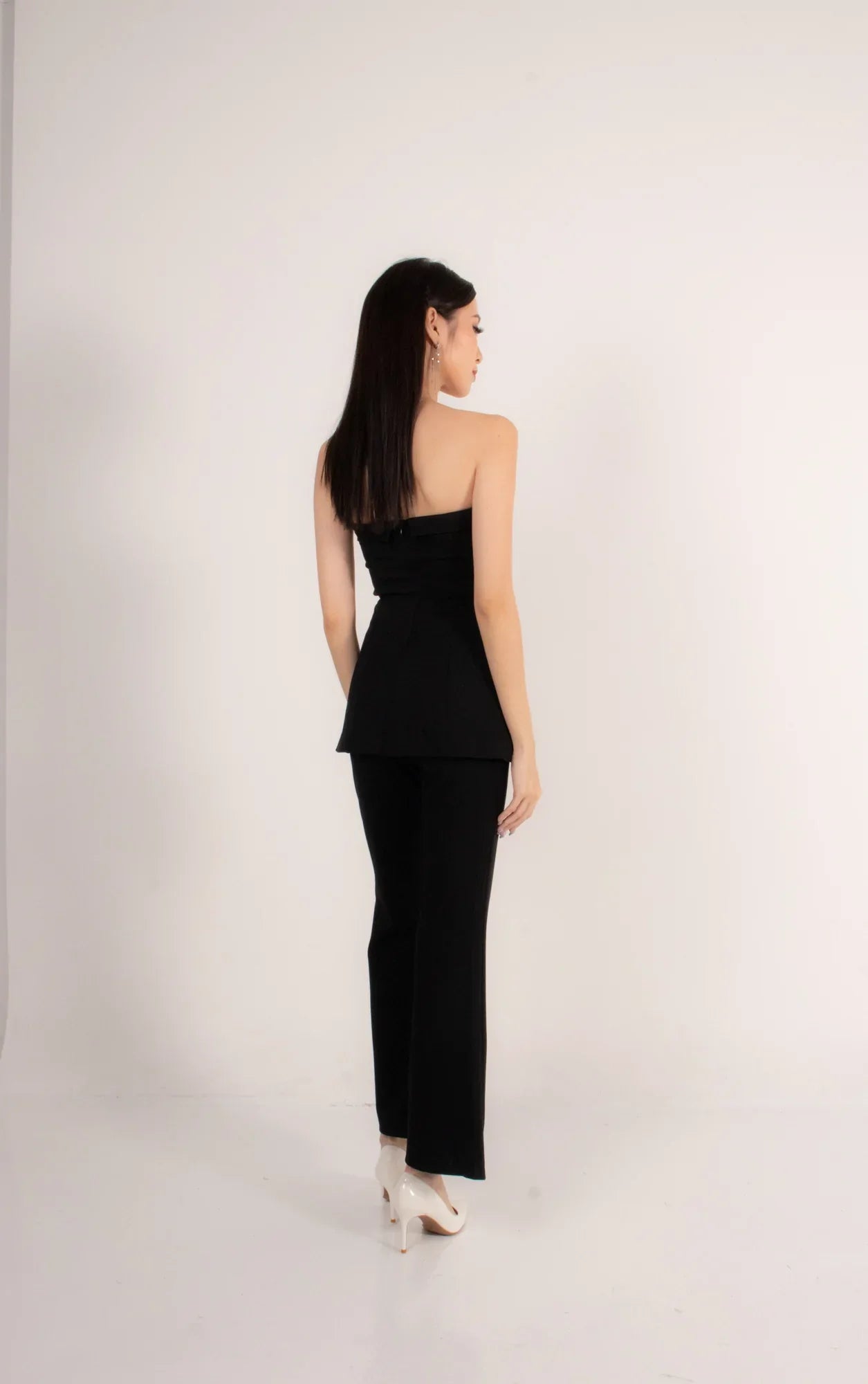 Trixielia Girl Boss Bustier Top in Black