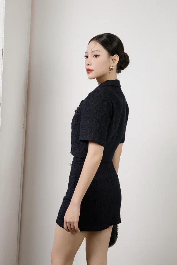 Valentina Tweed Skorts - Navy Blue