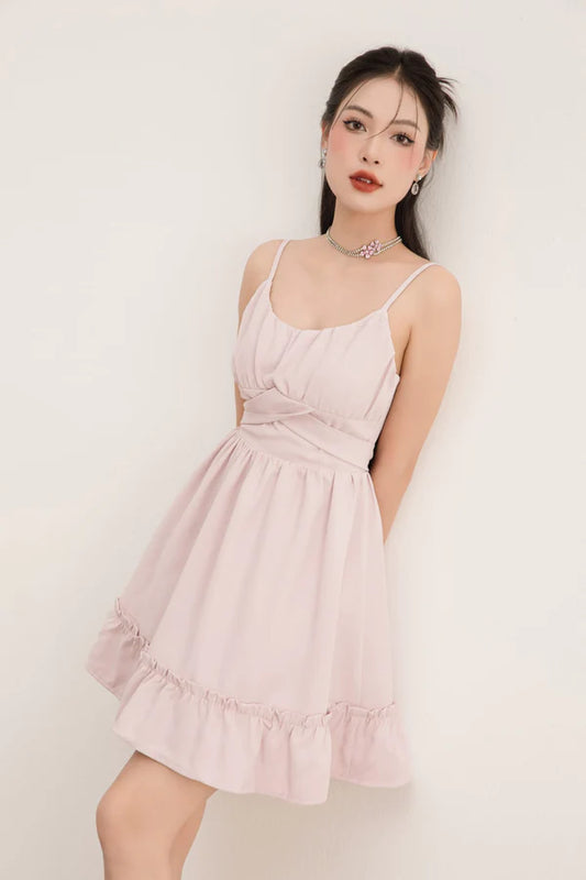 Jesminlia Babydoll Dress - Baby Pink
