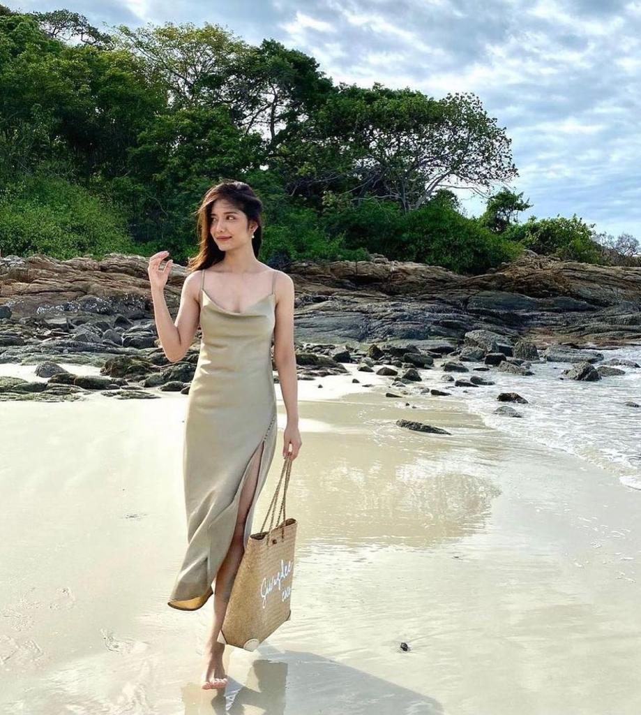 Laudine 侧纽扣连衣裙