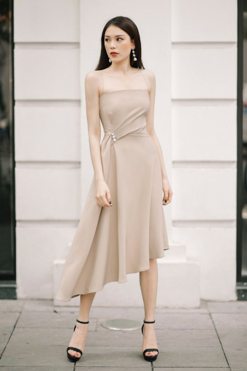 CAMILLE 绉纱连衣裙