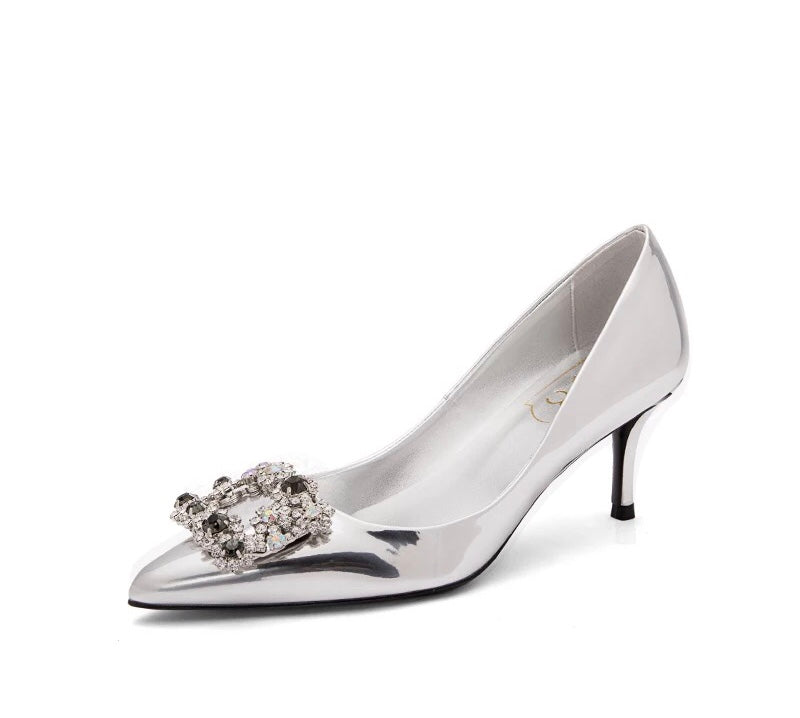 MANOLO 金属色高跟鞋