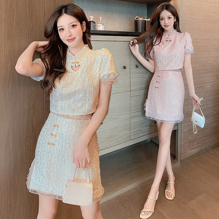 Paisley Qipao Set Wear