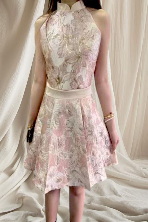 Shimmering Blossom Qipao