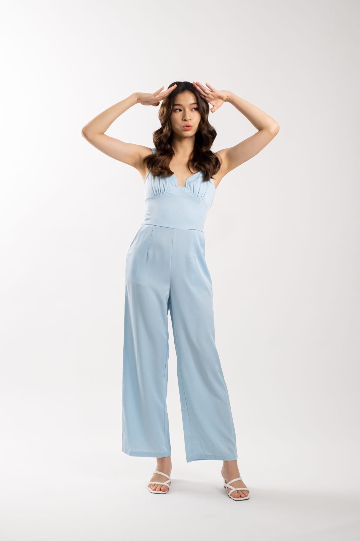 Cassidy Straight Leg Jumpsuit (Powder Blue)