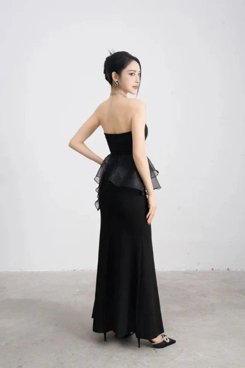 Lucia Bustier Gown in Black