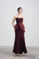 Lucia Bustier Gown in Burgundy