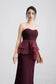 Lucia Bustier Gown in Burgundy