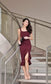 JODILIA MERMAID DRESS IN BURGUNDY