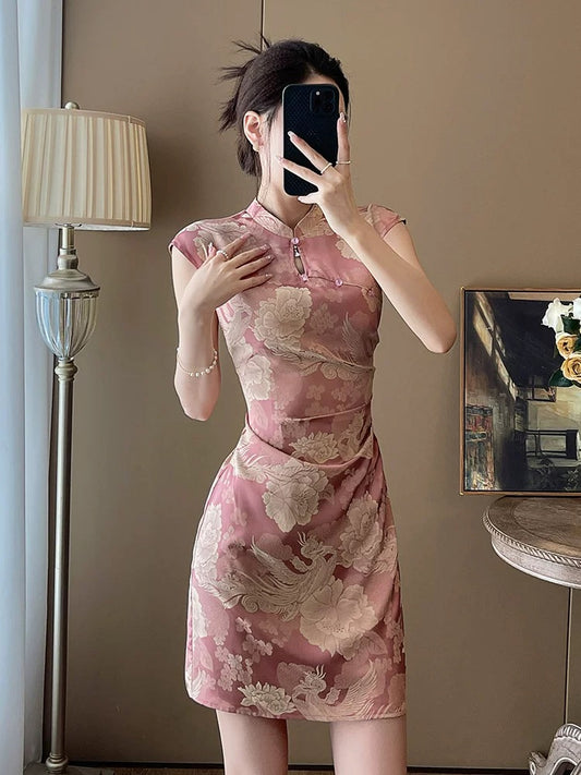 Tranquil Blossom Qipao