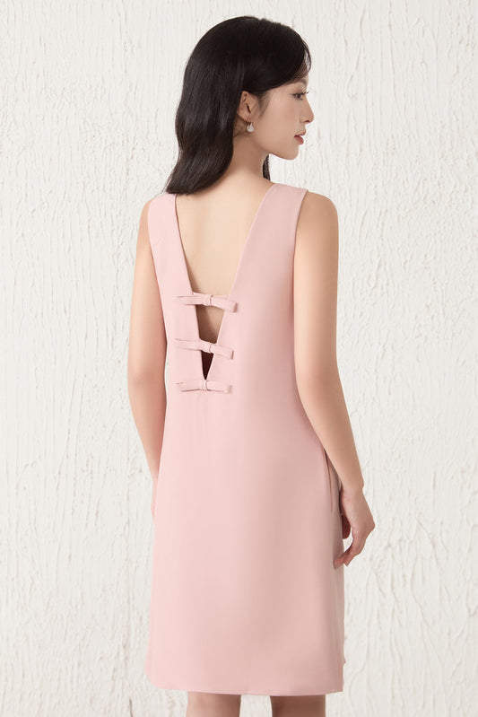 Louisa Back Bow Padded Shift Dress