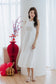 Colina Lattice Eyelet Tier Maxi Dress - White