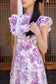 繁花似锦 Full Bloom Broderie Ruffle Cheongsam Dress - Lilac