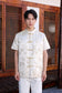 金碧辉煌 Golden Hour Jacquard Samfu Shirt - Beige Gold