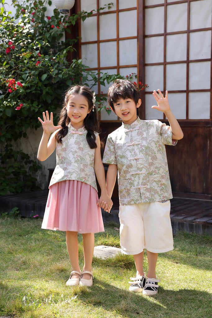 花好月圆 Blissful Jacquard Boy's Samfu Top