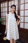 月夕 Spring Bloom Oriental Pearl Cheongsam Dress - Blue