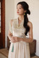 金碧辉煌 Golden Hour Jacquard Cheongsam Peplum Dress - Beige Gold