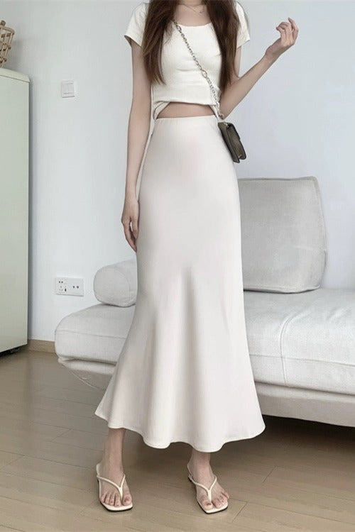 Silk Satin Skirt