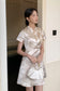 Tie Tie Cheongsam Dress - Beige