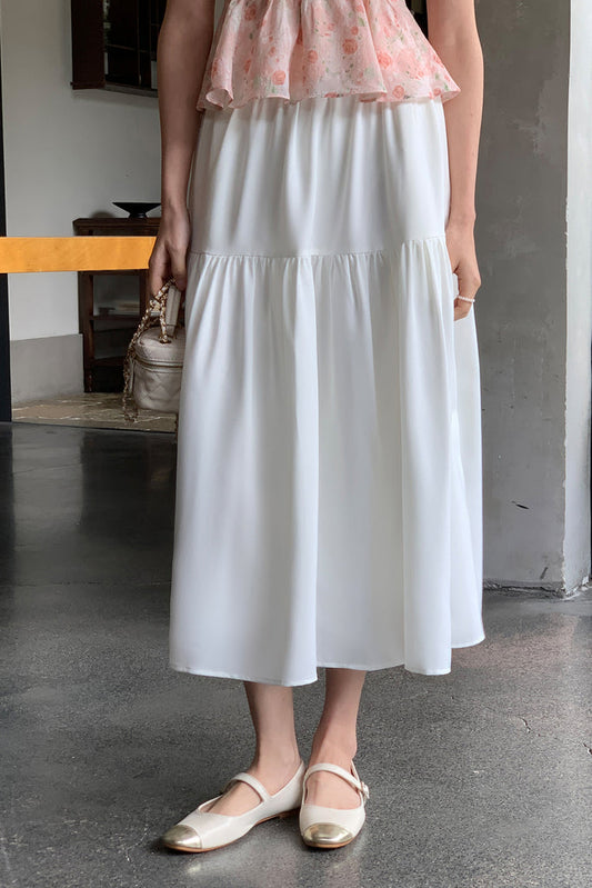 Demi Drophem Maxi Skirt - White