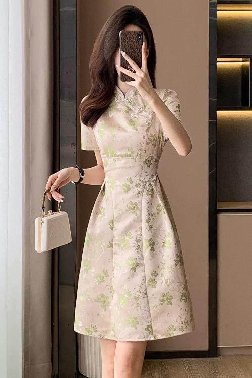 Satin Serenity Qipao