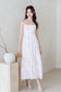 Beverly Double Spaghetti Pleated Maxi - Pink Porcelain