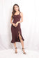 JODILIA MERMAID DRESS IN BURGUNDY