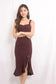 JODILIA MERMAID DRESS IN BURGUNDY