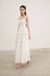 Zoilia Tiered Maxi Dress in White