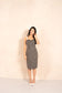 Gisellia Tweed Dress in Black Grey