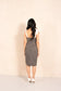 Gisellia Tweed Dress in Black Grey