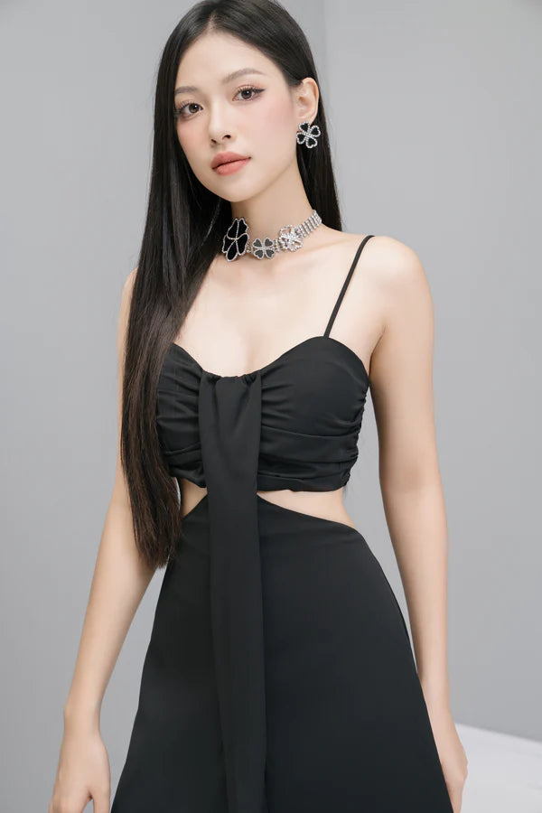 Kashlia Cut Out Dress - Black