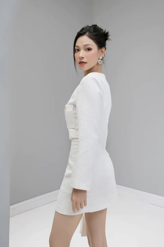 Louveelia Tweed Jacket - White